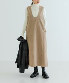 URBAN RESEARCH / アーバンリサーチ ワンピース | Uネックコーデュロイジャンパーワンピース