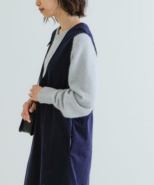 URBAN RESEARCH / アーバンリサーチ ワンピース | Uネックコーデュロイジャンパーワンピース | 詳細1