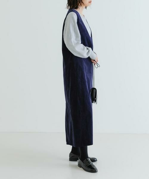 URBAN RESEARCH / アーバンリサーチ ワンピース | Uネックコーデュロイジャンパーワンピース | 詳細4