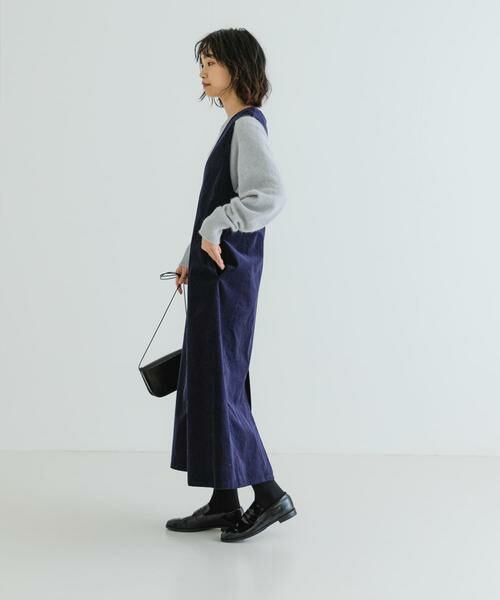 URBAN RESEARCH / アーバンリサーチ ワンピース | Uネックコーデュロイジャンパーワンピース | 詳細7