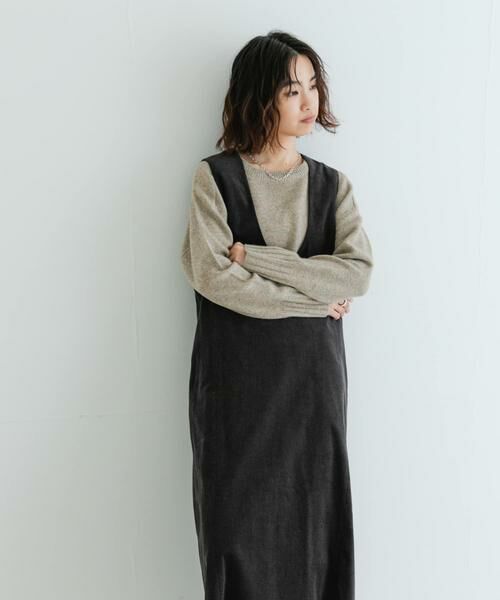 URBAN RESEARCH / アーバンリサーチ ワンピース | Uネックコーデュロイジャンパーワンピース | 詳細11