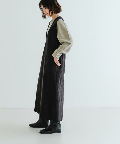 URBAN RESEARCH / アーバンリサーチ ワンピース | Uネックコーデュロイジャンパーワンピース | 詳細14