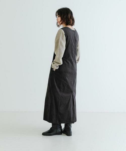 URBAN RESEARCH / アーバンリサーチ ワンピース | Uネックコーデュロイジャンパーワンピース | 詳細15