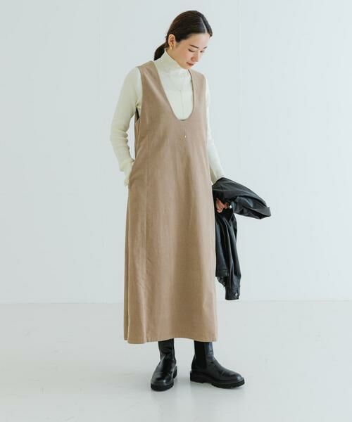 URBAN RESEARCH / アーバンリサーチ ワンピース | Uネックコーデュロイジャンパーワンピース | 詳細20
