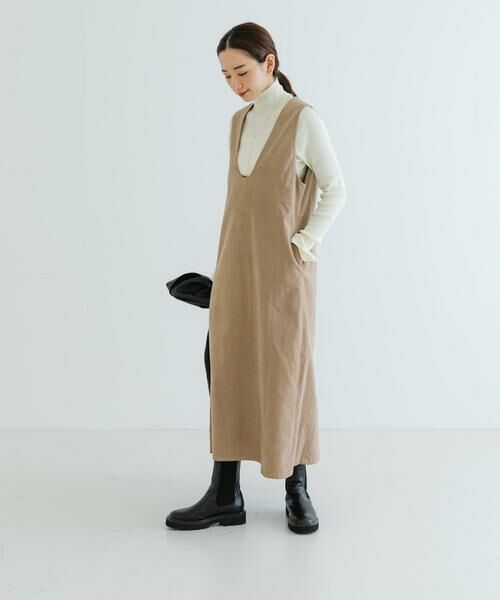 URBAN RESEARCH / アーバンリサーチ ワンピース | Uネックコーデュロイジャンパーワンピース | 詳細21
