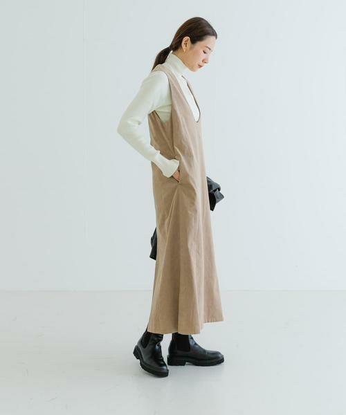 URBAN RESEARCH / アーバンリサーチ ワンピース | Uネックコーデュロイジャンパーワンピース | 詳細23