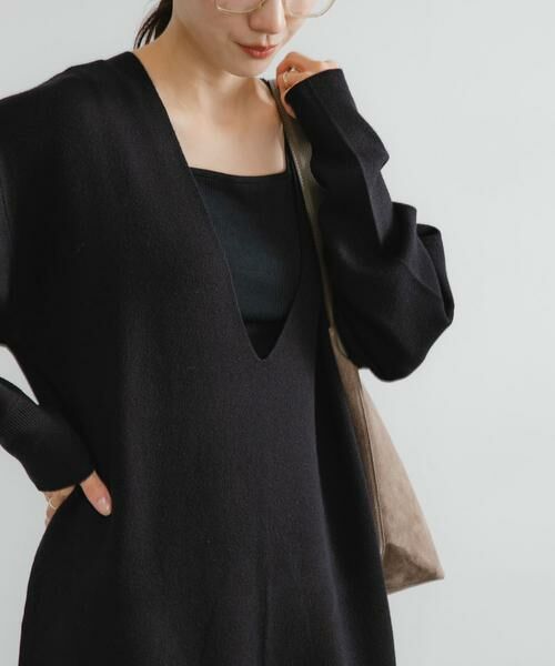 URBAN RESEARCH / アーバンリサーチ ワンピース | 深Vネックニットワンピース | 詳細1