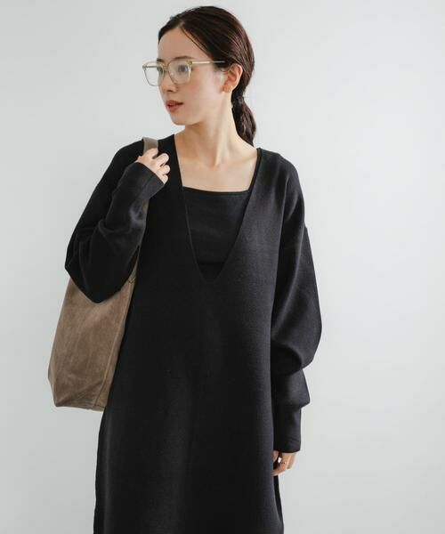 URBAN RESEARCH / アーバンリサーチ ワンピース | 深Vネックニットワンピース | 詳細2