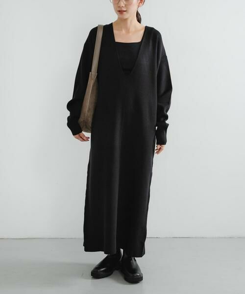 URBAN RESEARCH / アーバンリサーチ ワンピース | 深Vネックニットワンピース | 詳細3