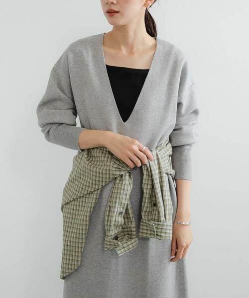 URBAN RESEARCH / アーバンリサーチ ワンピース | 深Vネックニットワンピース | 詳細9
