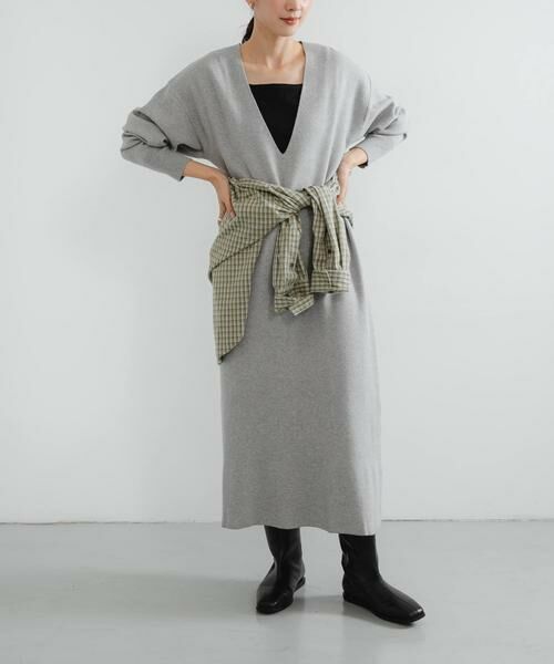 URBAN RESEARCH / アーバンリサーチ ワンピース | 深Vネックニットワンピース | 詳細10