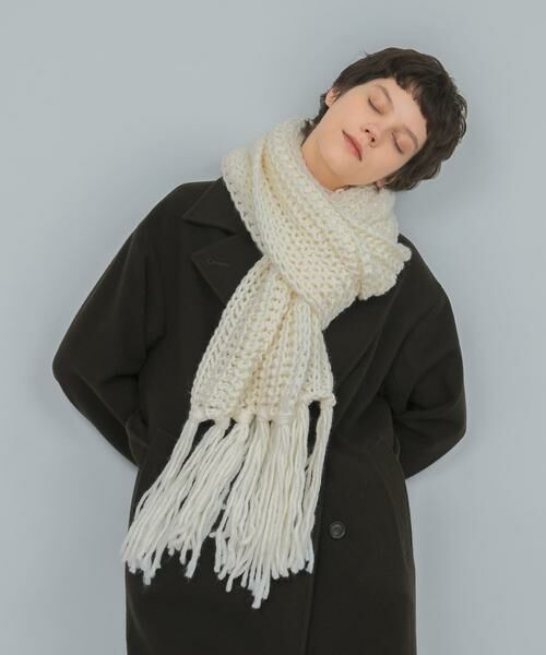 URBAN RESEARCH / アーバンリサーチ マフラー・ショール・スヌード・ストール | Fratelli Talli　フリンジニットマフラー | 詳細20