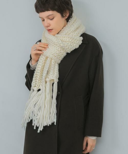URBAN RESEARCH / アーバンリサーチ マフラー・ショール・スヌード・ストール | Fratelli Talli　フリンジニットマフラー | 詳細21