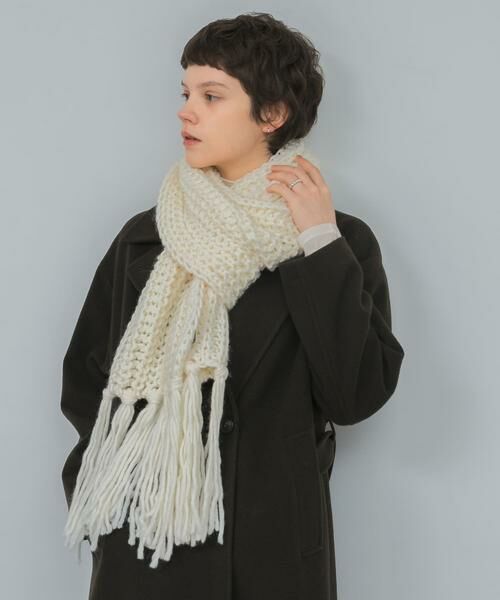 URBAN RESEARCH / アーバンリサーチ マフラー・ショール・スヌード・ストール | Fratelli Talli　フリンジニットマフラー | 詳細22