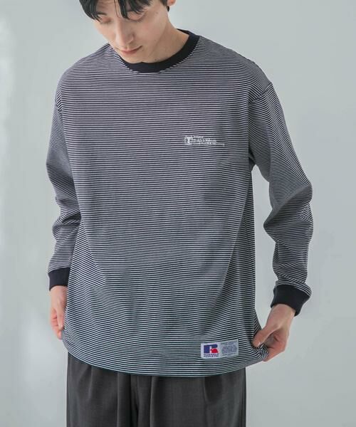 URBAN RESEARCH / アーバンリサーチ Tシャツ | 『別注』RUSSELL ATHLETIC×UR　BORDER LONG SLEEVE T-SHIRT | 詳細3