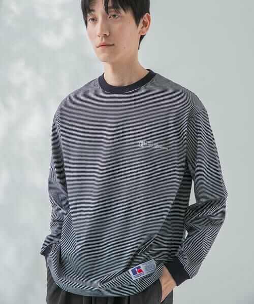URBAN RESEARCH / アーバンリサーチ Tシャツ | 『別注』RUSSELL ATHLETIC×UR　BORDER LONG SLEEVE T-SHIRT | 詳細4