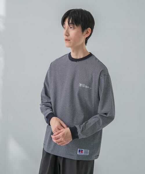 URBAN RESEARCH / アーバンリサーチ Tシャツ | 『別注』RUSSELL ATHLETIC×UR　BORDER LONG SLEEVE T-SHIRT | 詳細7