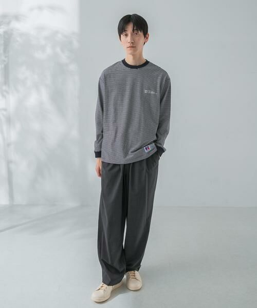 URBAN RESEARCH / アーバンリサーチ Tシャツ | 『別注』RUSSELL ATHLETIC×UR　BORDER LONG SLEEVE T-SHIRT | 詳細8