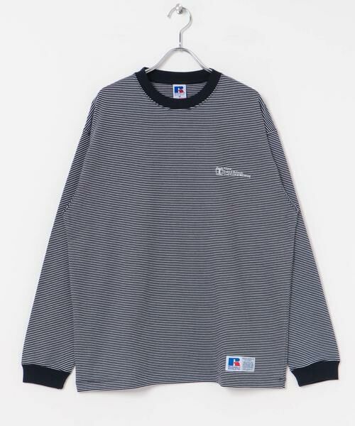 URBAN RESEARCH / アーバンリサーチ Tシャツ | 『別注』RUSSELL ATHLETIC×UR　BORDER LONG SLEEVE T-SHIRT | 詳細9