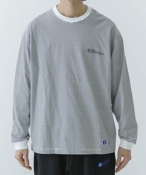 URBAN RESEARCH / アーバンリサーチ Tシャツ | 『別注』RUSSELL ATHLETIC×UR　BORDER LONG SLEEVE T-SHIRT | 詳細14