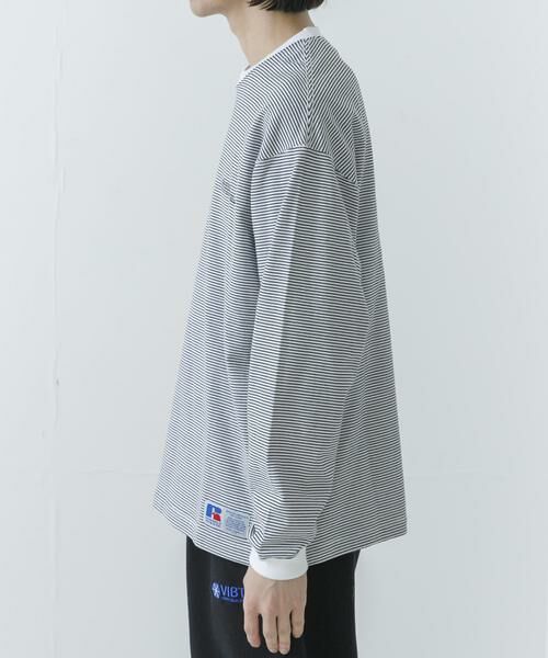 URBAN RESEARCH / アーバンリサーチ Tシャツ | 『別注』RUSSELL ATHLETIC×UR　BORDER LONG SLEEVE T-SHIRT | 詳細15