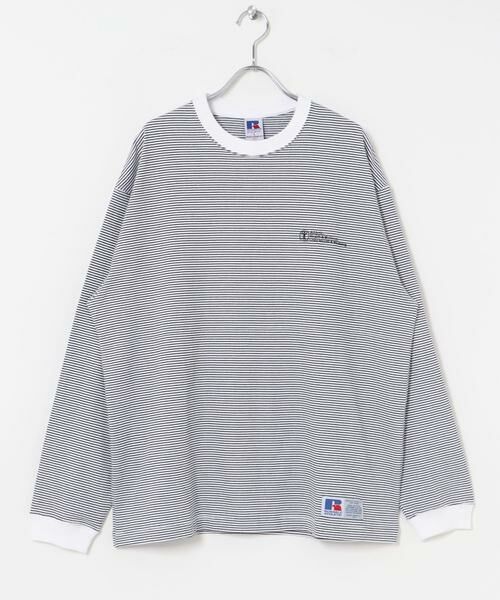URBAN RESEARCH / アーバンリサーチ Tシャツ | 『別注』RUSSELL ATHLETIC×UR　BORDER LONG SLEEVE T-SHIRT | 詳細17