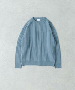 URBAN RESEARCH / アーバンリサーチ ニット・セーター | new basic COTTON CASHMERE WIDE RIB CREW NECK KNIT