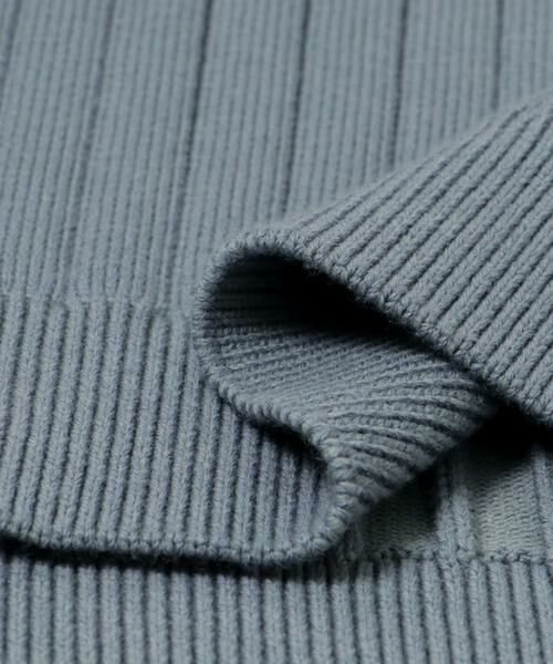 URBAN RESEARCH / アーバンリサーチ ニット・セーター | new basic COTTON CASHMERE WIDE RIB CREW NECK KNIT | 詳細4