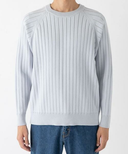 URBAN RESEARCH / アーバンリサーチ ニット・セーター | new basic COTTON CASHMERE WIDE RIB CREW NECK KNIT | 詳細9