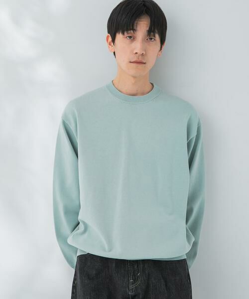 URBAN RESEARCH / アーバンリサーチ ニット・セーター | ガス焼きシルケットクルーネック | 詳細1