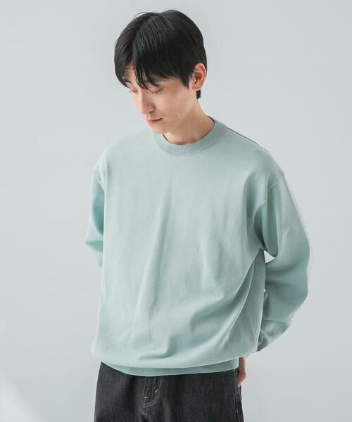 URBAN RESEARCH / アーバンリサーチ ニット・セーター | ガス焼きシルケットクルーネック | 詳細4