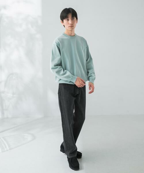 URBAN RESEARCH / アーバンリサーチ ニット・セーター | ガス焼きシルケットクルーネック | 詳細6