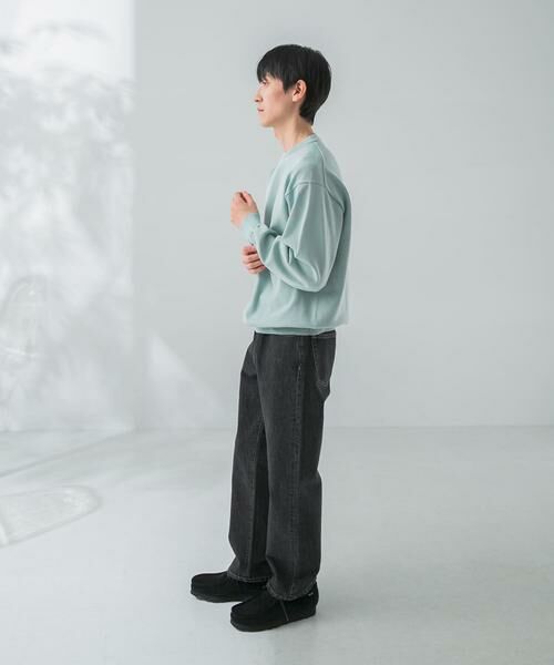 URBAN RESEARCH / アーバンリサーチ ニット・セーター | ガス焼きシルケットクルーネック | 詳細7