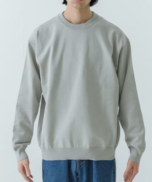 URBAN RESEARCH / アーバンリサーチ ニット・セーター | ガス焼きシルケットクルーネック | 詳細12