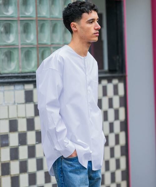 URBAN RESEARCH / アーバンリサーチ シャツ・ブラウス | new basic THOMAS MASON NOCOLLAR SHIRTS | 詳細3