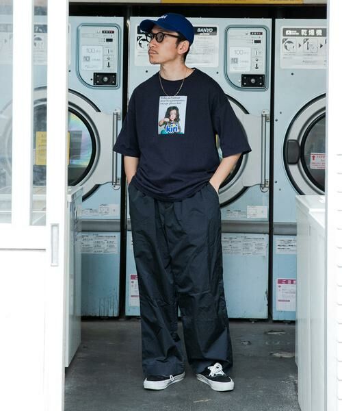 URBAN RESEARCH/アーバンリサーチ NYLON SUPER WIDE PANTS ネイビー 1 URBAN RESEARCH/アーバンリサーチ NYLON SUPER WIDE PANTS ネイビー 1