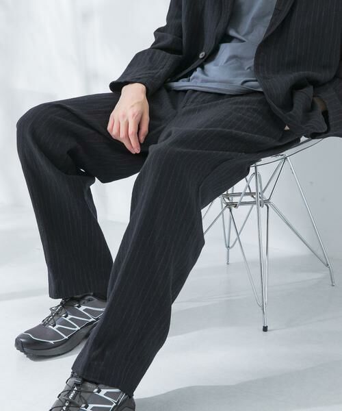 URBAN RESEARCH/アーバンリサーチ 『セットアップ対応』Wool/Linen Trousers ネイビー L URBAN RESEARCH/アーバンリサーチ 『セットアップ対応』Wool/Linen Trousers ネイビー L
