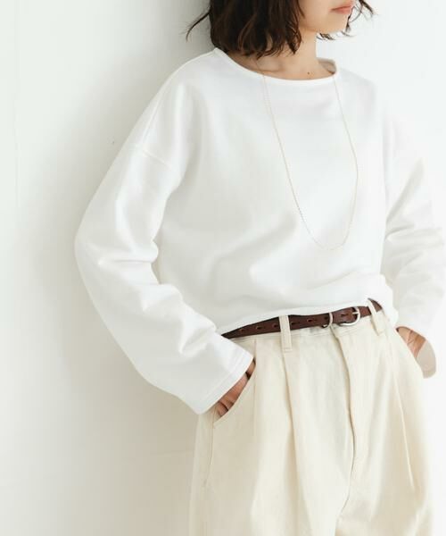 URBAN RESEARCH/アーバンリサーチ 『MADE IN JAPAN』ショート丈カットオフスウェット オフホワイト FREE