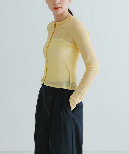 URBAN RESEARCH / アーバンリサーチ カーディガン・ボレロ | 『MADE IN JAPAN』シアーテレコショートカーディガン | 詳細4