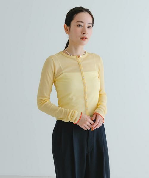 URBAN RESEARCH / アーバンリサーチ カーディガン・ボレロ | 『MADE IN JAPAN』シアーテレコショートカーディガン | 詳細5