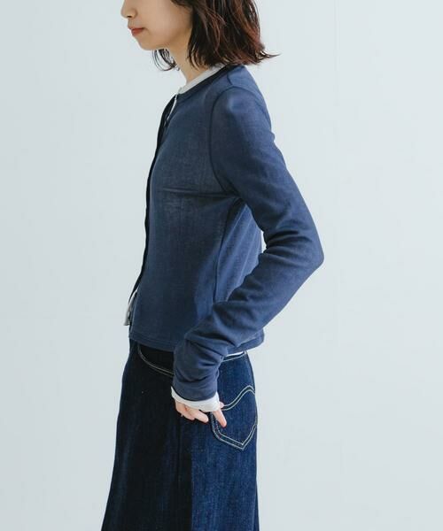 URBAN RESEARCH / アーバンリサーチ カーディガン・ボレロ | 『MADE IN JAPAN』シアーテレコショートカーディガン | 詳細12