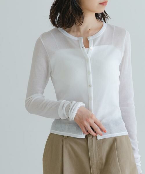 URBAN RESEARCH / アーバンリサーチ カーディガン・ボレロ | 『MADE IN JAPAN』シアーテレコショートカーディガン | 詳細22