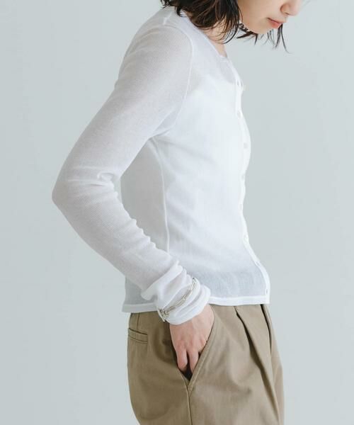 URBAN RESEARCH / アーバンリサーチ カーディガン・ボレロ | 『MADE IN JAPAN』シアーテレコショートカーディガン | 詳細23