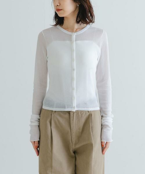 URBAN RESEARCH / アーバンリサーチ カーディガン・ボレロ | 『MADE IN JAPAN』シアーテレコショートカーディガン | 詳細29