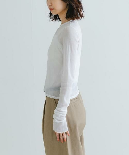 URBAN RESEARCH / アーバンリサーチ カーディガン・ボレロ | 『MADE IN JAPAN』シアーテレコショートカーディガン | 詳細30