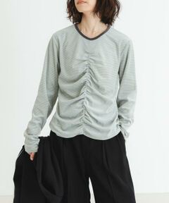 URBAN RESEARCH / アーバンリサーチ Tシャツ | 『MADE IN JAPAN』ベロアボーダーシャーリングカットソー