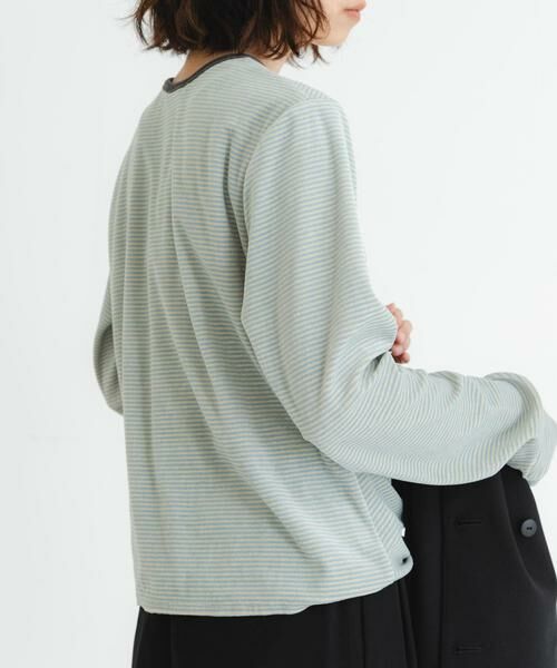 URBAN RESEARCH / アーバンリサーチ Tシャツ | 『MADE IN JAPAN』ベロアボーダーシャーリングカットソー | 詳細10