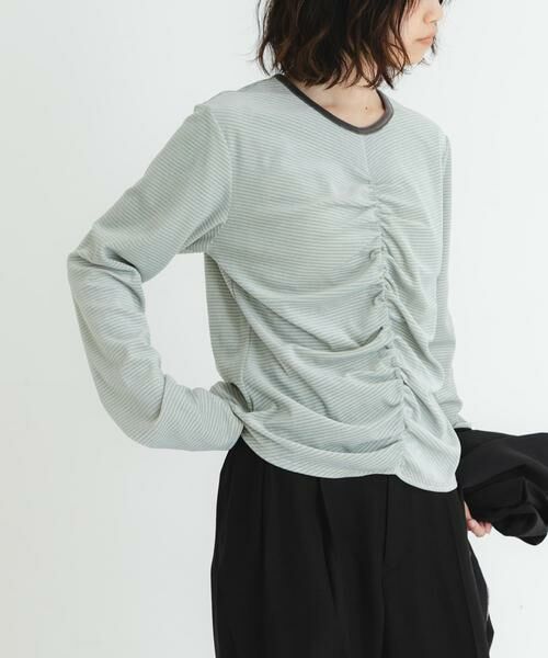 URBAN RESEARCH / アーバンリサーチ Tシャツ | 『MADE IN JAPAN』ベロアボーダーシャーリングカットソー | 詳細12