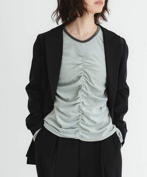 URBAN RESEARCH / アーバンリサーチ Tシャツ | 『MADE IN JAPAN』ベロアボーダーシャーリングカットソー | 詳細14