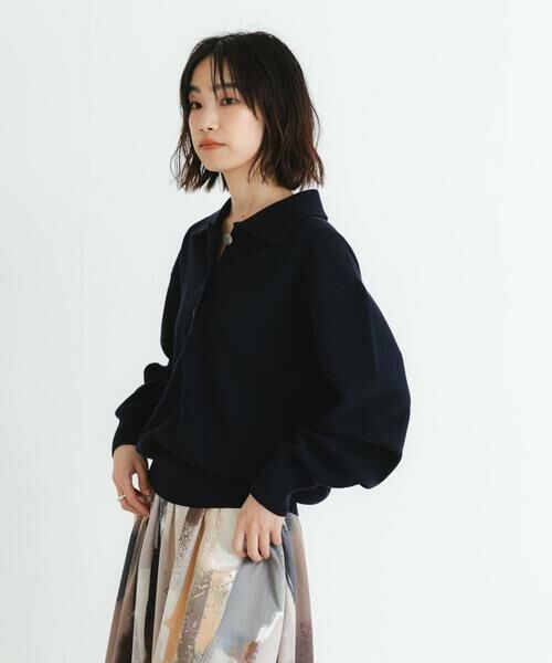 URBAN RESEARCH / アーバンリサーチ ニット・セーター | スウェットライクシャツカラーニット | 詳細3